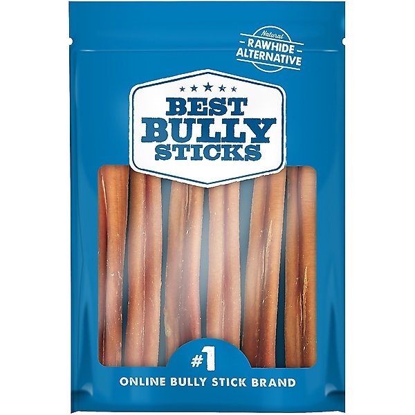 BEST PET SUPPLIES GigaBite OdorFree Bully Sticks Dog Treats, 6in, 10
