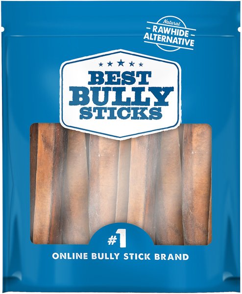 Best Bully Sticks Jumbo Odor Free 6" Bully Sticks Dog Treats, 20 count slide 1 of 8