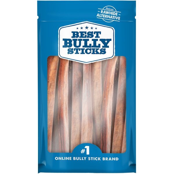 BEST BULLY STICKS Jumbo Odor Free 12" Bully Sticks Dog Treats, 20 count