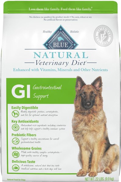 Blue Buffalo Natural Veterinary Diet GI Gastrointestinal Support Dry Dog Food, 22-lb bag slide 1 of 11