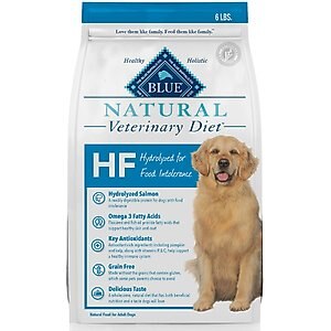 Blue Buffalo Natural Veterinary Diet HF Hydrolyzed for Food Intolerance Grain-Free Dry Dog Food, 6-lb bag