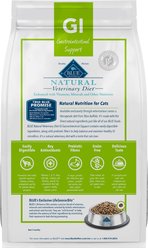 Blue Buffalo Natural Veterinary Diet GI Gastrointestinal Support Grain-Free Dry Cat Food, 7-lb bag slide 2 of 9