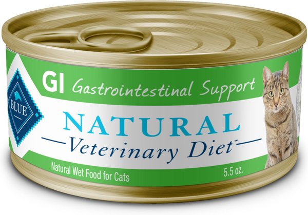 Blue Buffalo Natural Veterinary Diet GI Gastrointestinal Support Grain-Free Wet Cat Food, 5.5-oz, case of 24 slide 1 of 9