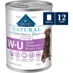 Blue Buffalo Natural Veterinary Diet W+U Weight Management + Urinary Care Chicken Wet Dog Food