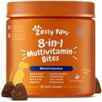 Zesty Paws 8-in-1 Bites Peanut Butter Flavored Soft Chews Multivitamin for Dogs, 90 count