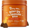 Zesty Paws Aller-Immune Bites Peanut Butter Flavored Soft Chews Allergy & Immune Supplement for Dogs, 90 c...