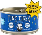 Tiny Tiger Chunks in Gravy Tuna Recipe Grain-Free Canned Cat Food, 3-oz, case of 24