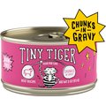Tiny Tiger Chunks in Gravy Beef Recipe Grain-Free Canned Cat Food, 3-oz, case of 24