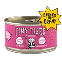 Tiny Tiger Chunks in Gravy Beef Recipe Grain-Free Canned Cat Food, 3-oz can, case of 24
