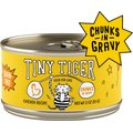 Tiny Tiger Chunks in Gravy Chicken Recipe Grain-Free Canned Cat Food, 3-oz, case of 24