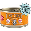 Tiny Tiger Chunks in EXTRA Gravy Turkey Recipe Grain-Free Canned Cat Food, 3-oz, 24 count
