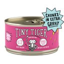 Tiny Tiger Chunks in EXTRA Gravy Beef Recipe Grain-Free Canned Cat Food, 3-oz can, case of 24