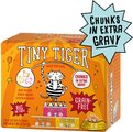 Tiny Tiger Chunks in EXTRA Gravy Beef & Poultry Recipes Variety Pack Grain-Free Canned Cat Food, 3-oz, cas...