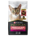 Purina Pro Plan Adult Sensitive Skin & Stomach Lamb & Rice Formula Dry Cat Food, 22-lb bag