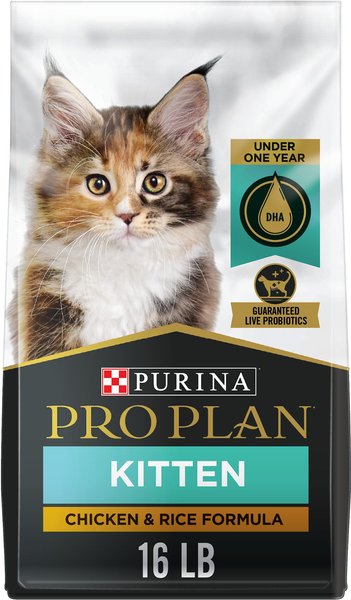 PURINA PRO PLAN Kitten Chicken Rice Formula Dry Cat Food 16 lb