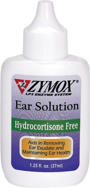 Zymox Hydrocortisone Free Dog & Cat Ear Infection Solution, 1.25-oz bottle slide 1 of 6