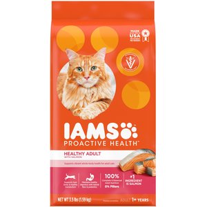 Iams ProActive Health Salmon Recipe Adult Dry Cat Food, 3.5-lb bag
