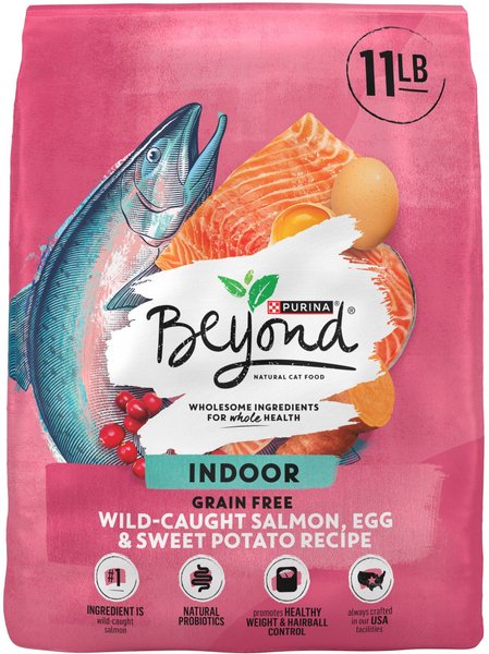 PURINA BEYOND Grain-Free Indoor Cat Wild-Caught Salmon, Egg & Sweet Potato  Recipe Dry Cat Food, 2.26-kg bag - Chewy Canada