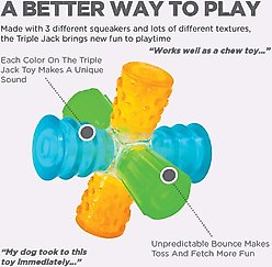 Outward Hound Triple Jack Squeaky Dog Chew Toy slide 2 of 8