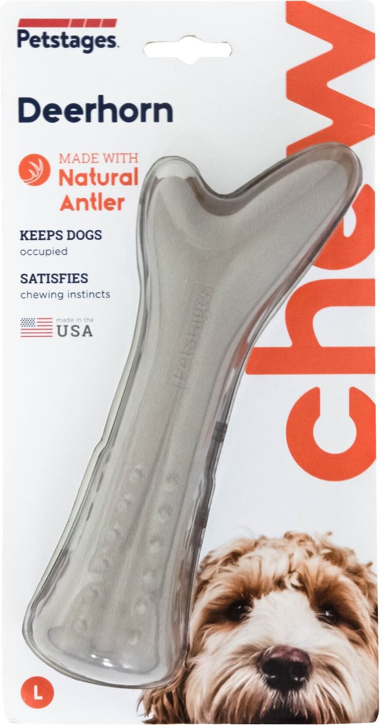 3 Pack Petstages Deerhorn Long Lasting Antler Chew Large 