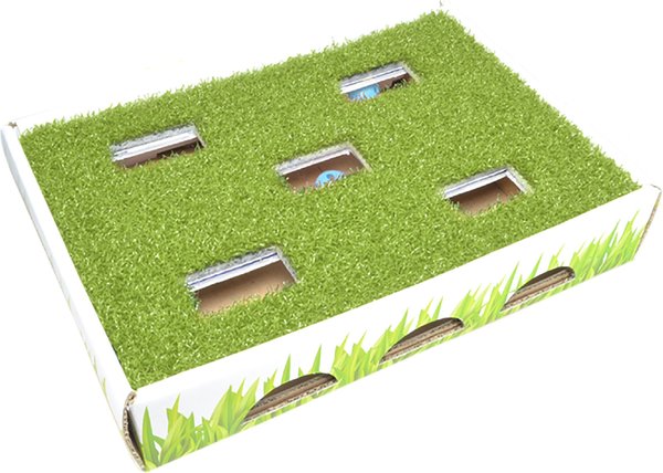 Petstages Grass Patch Hunting Box Cat Scratcher Toy slide 1 of 9
