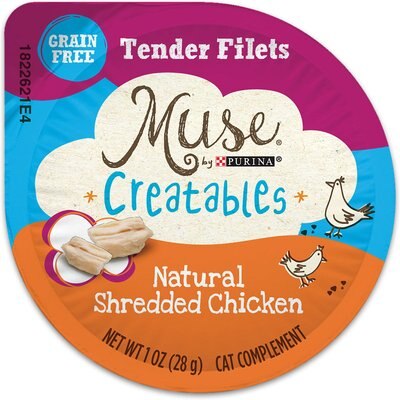 Purina Muse Creatables Tender Filets Natural Shredded Chicken Wet Cat Treats, slide 1 of 1