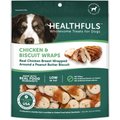 RUFFIN' IT Healthfuls Chicken & Peanut Butter Biscuit Wraps Dog Treats, 16-oz bag
