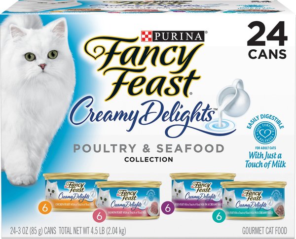Fancy Feast Creamy Delights Variety Pack Canned Cat Food, 3-oz, case of 24 slide 1 of 10