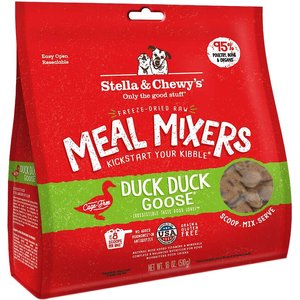 Stella & Chewy's Duck Duck Goose Meal Mixers Freeze-Dried Raw Dog Food Topper, 18-oz bag