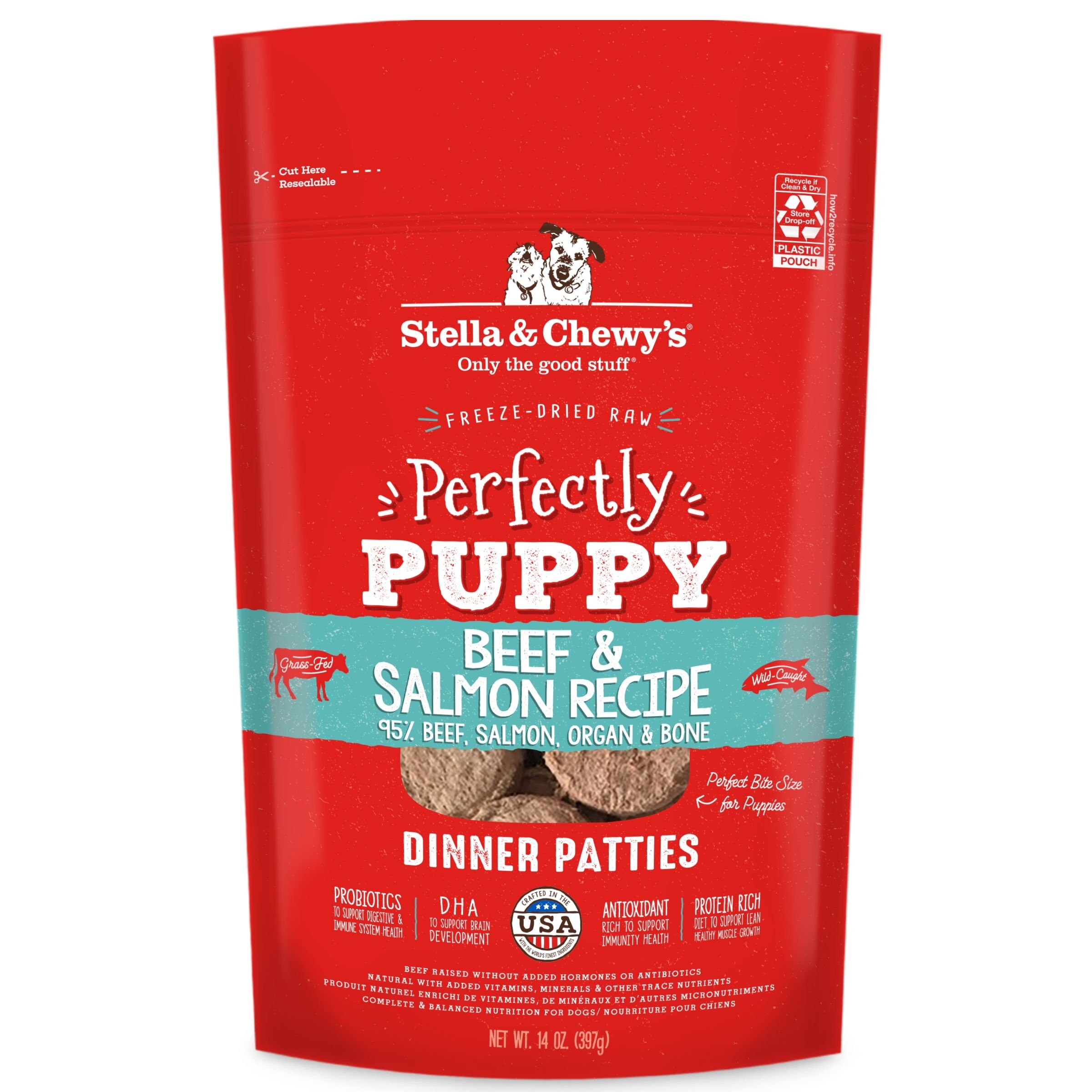 STELLA & CHEWY'S Perfectly Puppy Beef & Salmon Dinner Patties Freeze