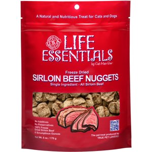 Cat-Man-Doo Life Essentials Sirloin Beef Nuggets Freeze-Dried Cat & Dog Treats, 6-oz bag