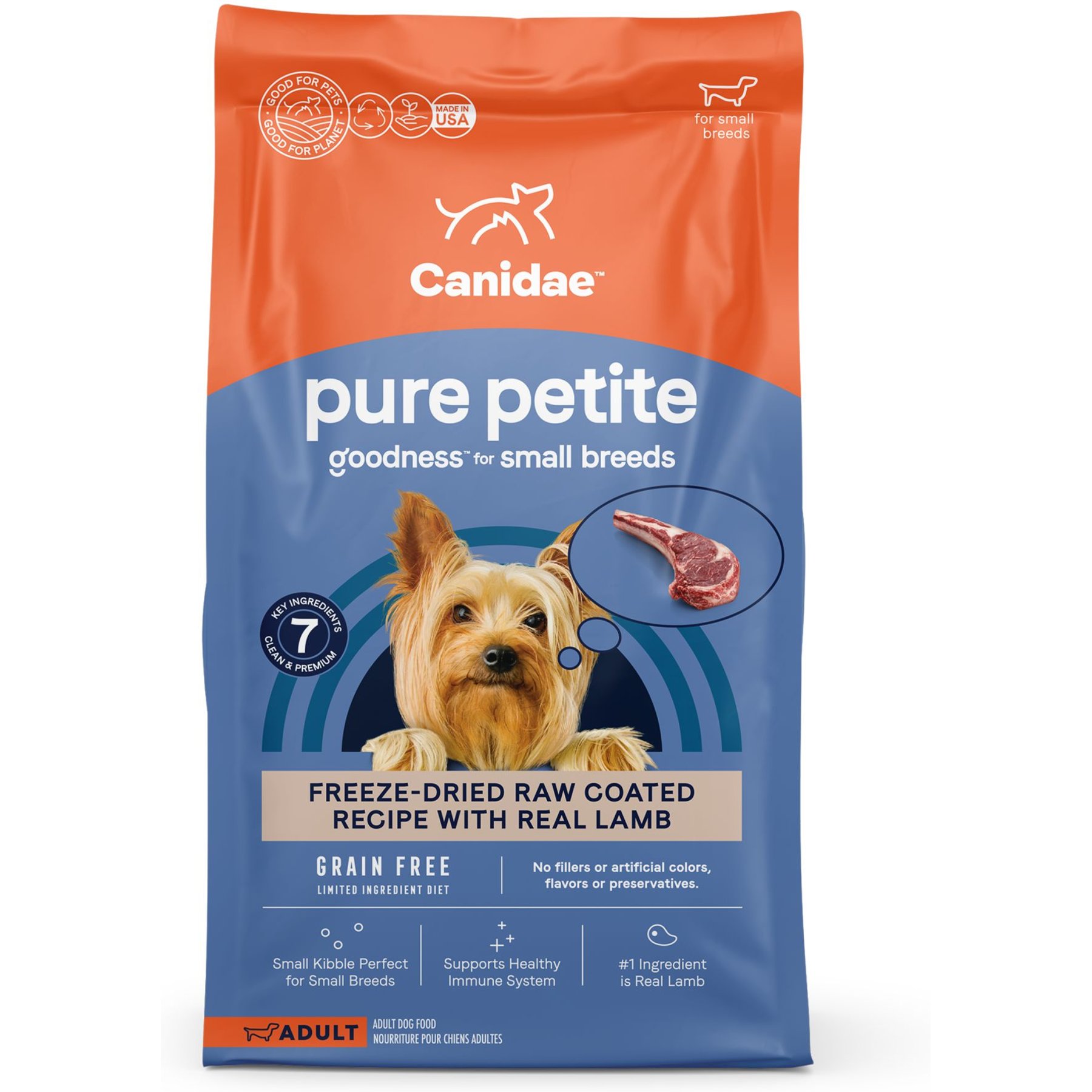 CANIDAE PURE Petite Adult Small Breed Grain Free with Lamb Dry Dog