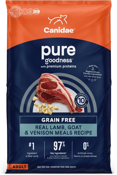 CANIDAE Grain-Free PURE Limited Ingredient Lamb, Goat & Venison Meals ...