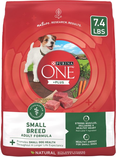 Purina ONE +Plus Small Breed Lamb & Rice Formula Dog Food, 7.4-lb bag slide 1 of 11