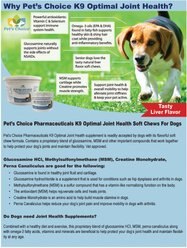 Pet's Choice Pharmaceuticals K9 Optimal Joint Health Soft Chew Dog Supplement, 60 count slide 2 of 3