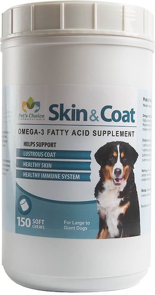 Pet's Choice Pharmaceuticals Skin & Coat Large to Giant Breed Soft Chews Dog Supplements, 150 count slide 1 of 1