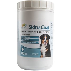 Pet's Choice Pharmaceuticals Skin & Coat Large to Giant Breed Soft Chews Dog Supplements, 150 count