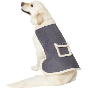 PetRageous Designs Acadia Faux Dog Bomber Jacket, X-Large, Gray