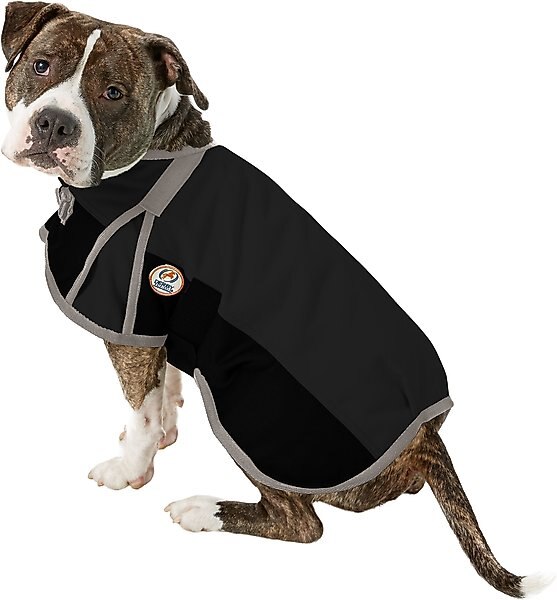 Derby Originals 600D Waterproof Dog Blanket Coat, 17.5-in, Black/Grey slide 1 of 7