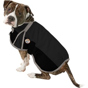 Derby Originals 600D Waterproof Dog Blanket Coat, 17.5-in, Black/Grey