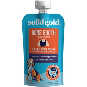 Solid Gold Turkey Grain-Free Bone Broth with Pumpkin & Ginger Dog Food, 8-oz pouch
