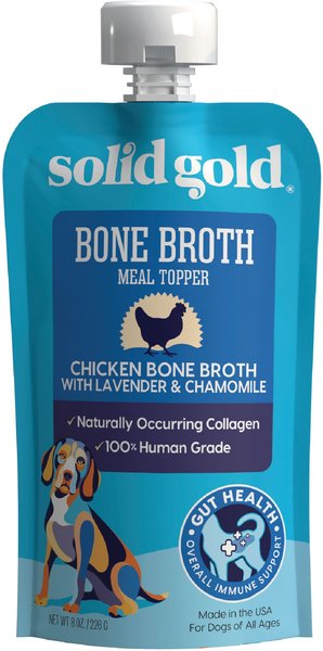 Solid Gold Chicken Bone Broth with Lavender & Chamomile Dog Food Topper, 8-oz pouch slide 1 of 9