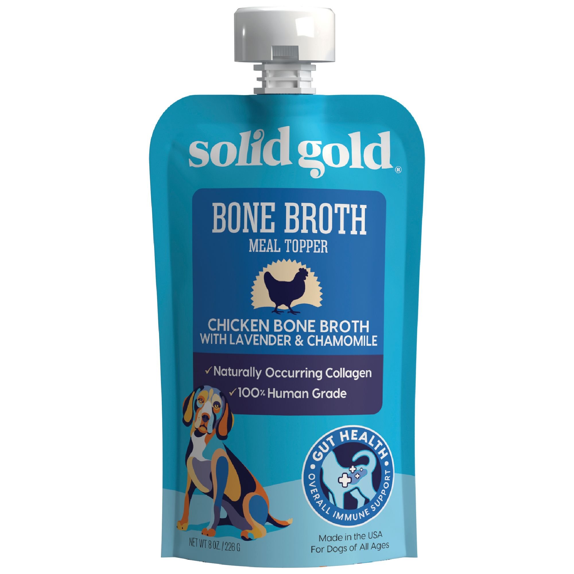 SOLID GOLD Chicken Bone Broth with Lavender & Chamomile Dog Food Topper
