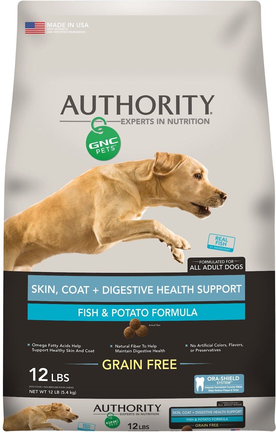 is authority dog food grain free