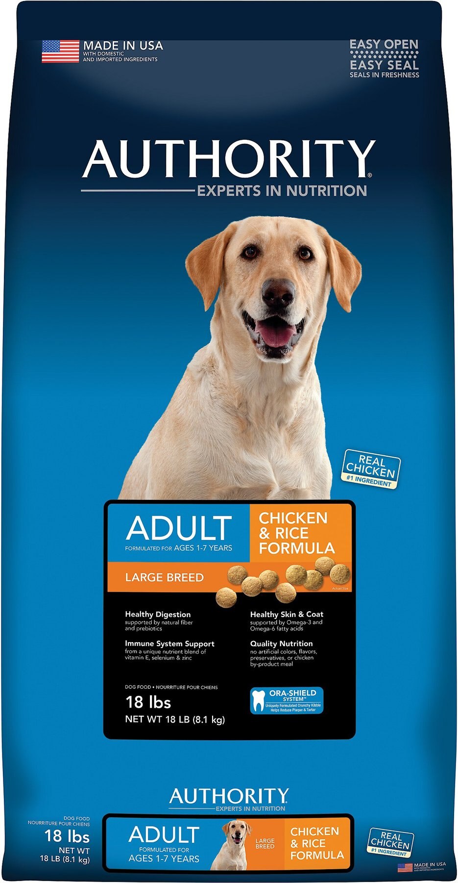 authority dog food mature large breed