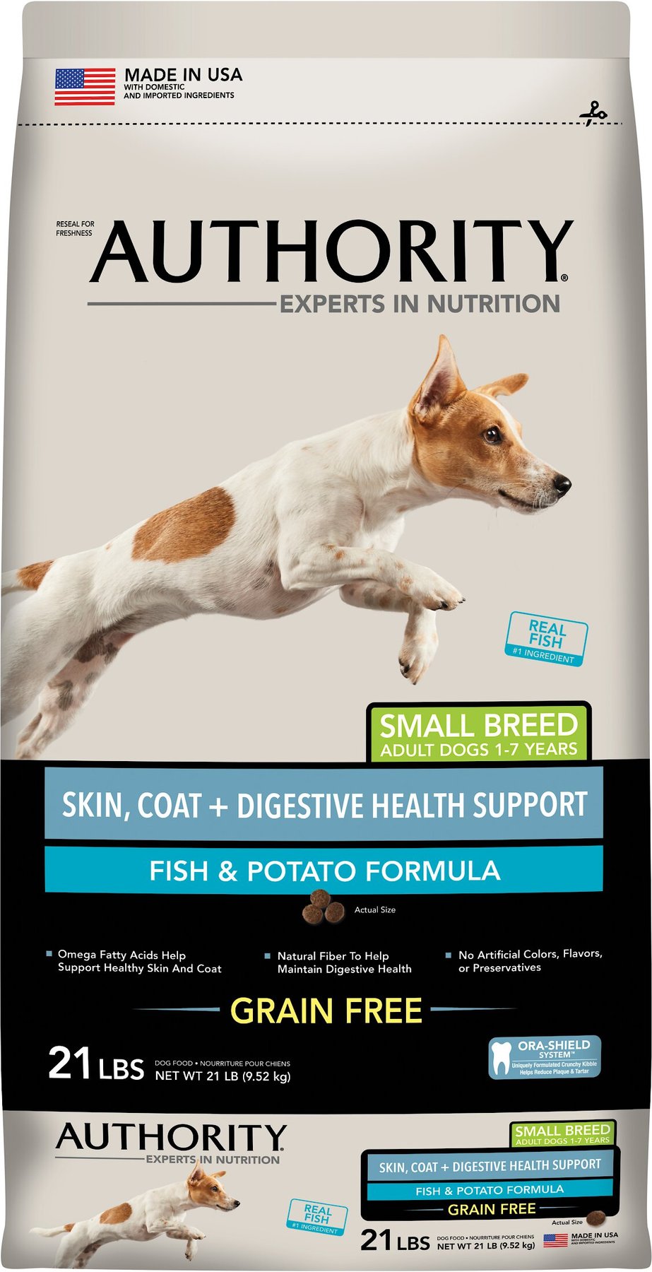 is authority dog food grain free