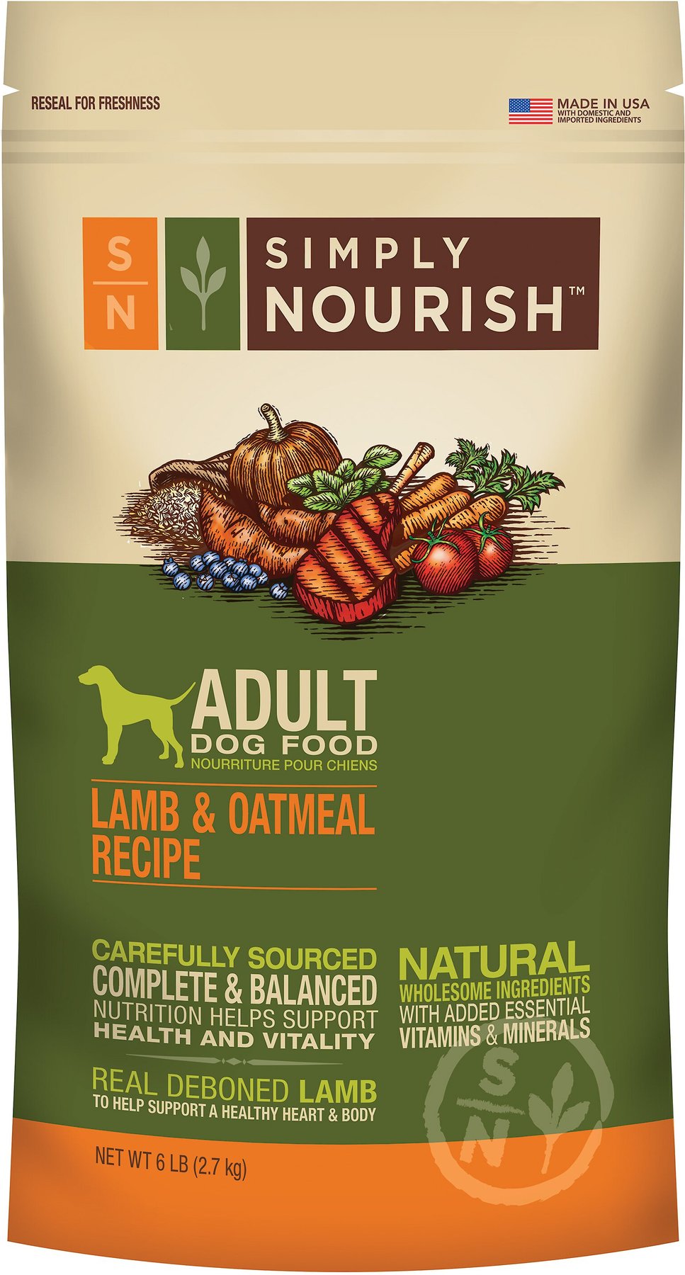 simply nourish lamb and oatmeal 30 lb