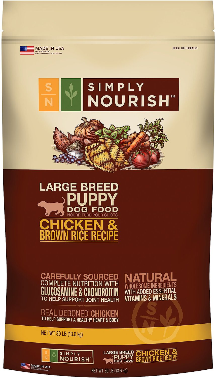 simply nourish dog food large breed