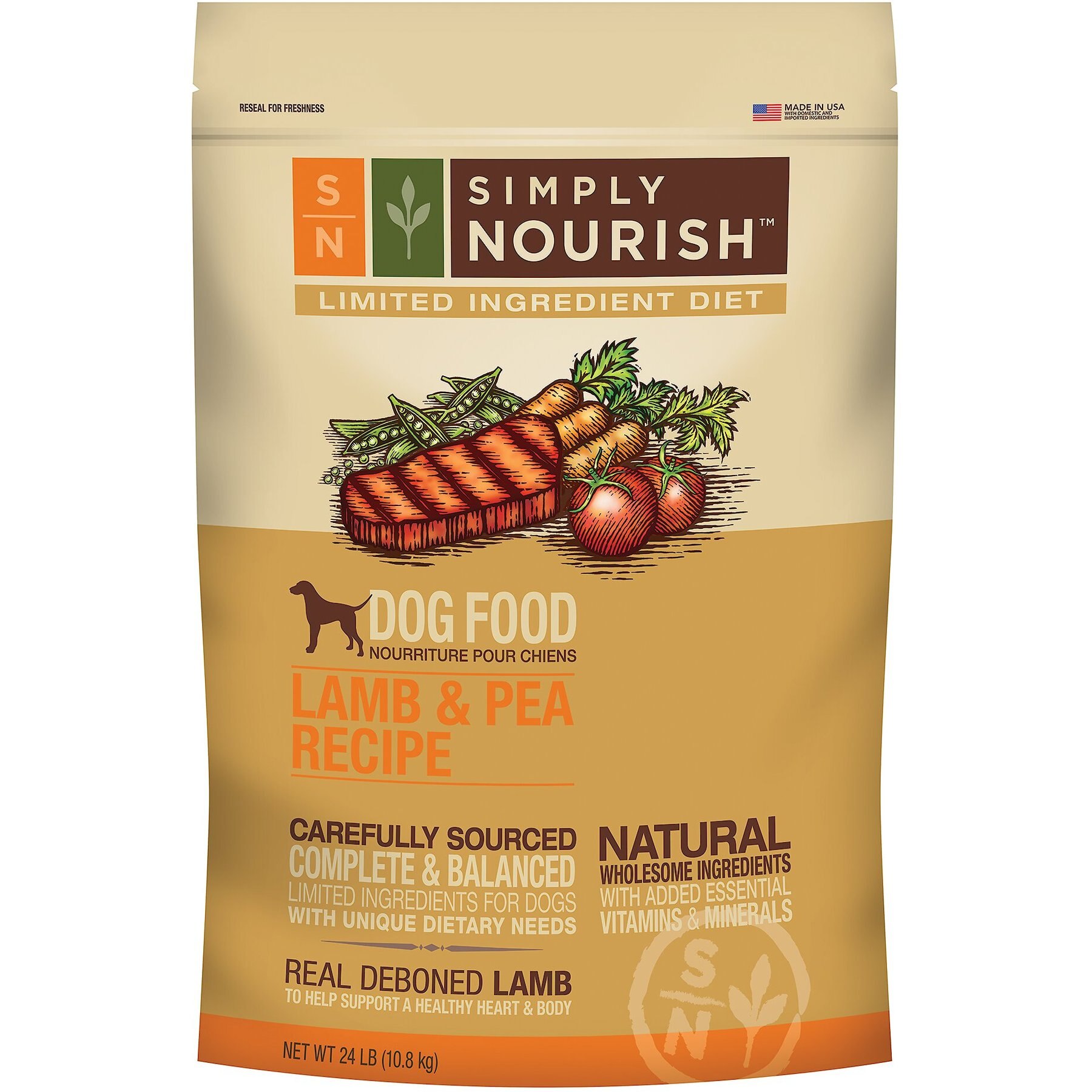 Simply nourish dog cheap food lamb and oatmeal