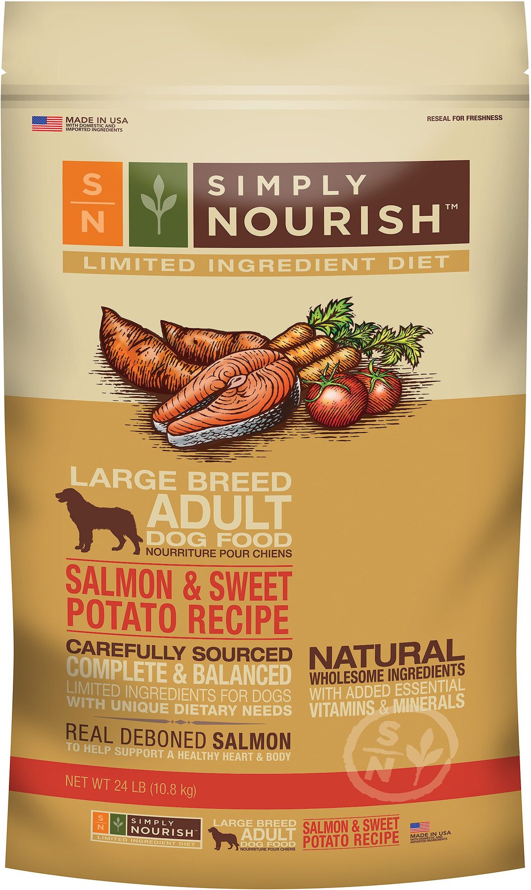 simply nourish salmon dog food